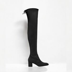 Stuart Weitzman Genna 60 Over-the-Knee Suede Boots - Minimalist Edgy - 5.5